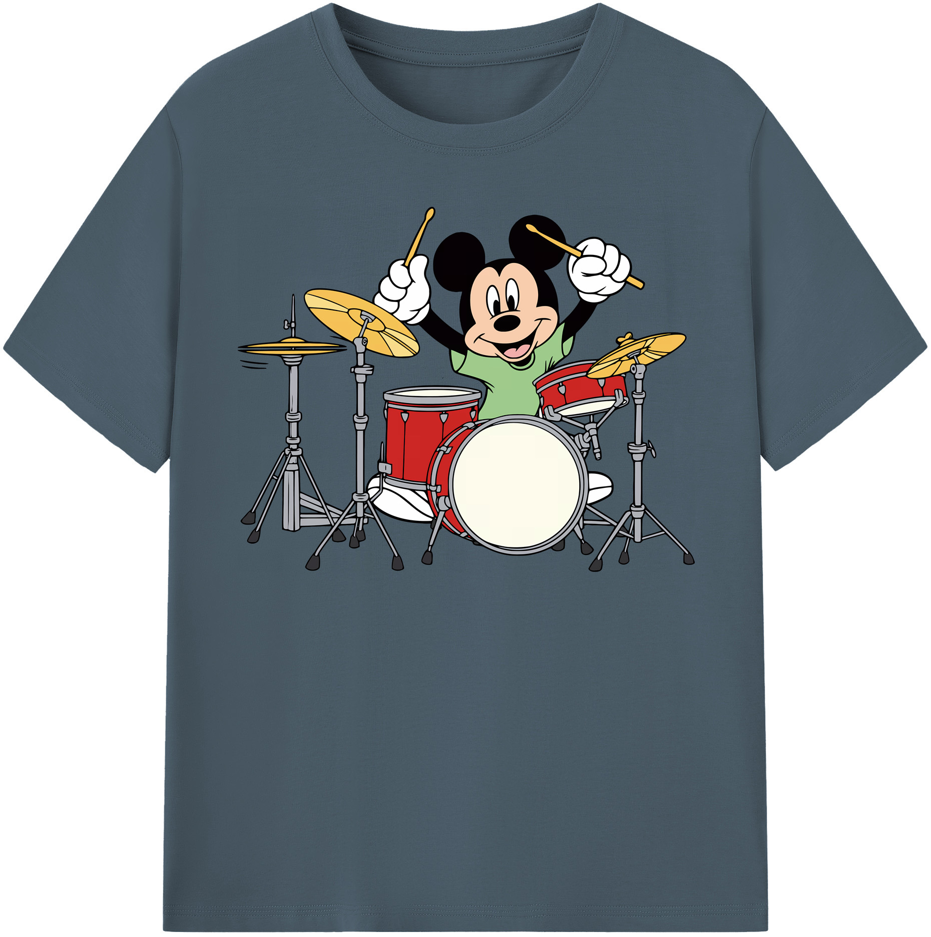 （画像用） ミッキーマウス Mickey Mouse 綿100％半袖Tシャツ（フロントプリント）
